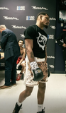HUDSON JR BOXING OG Shark Logo Tee (Black, White )