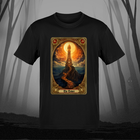 Death and Divine Tower Tarot T-Shirt