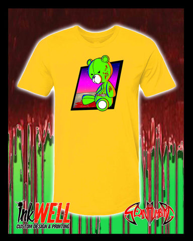 Bloody Stabby Teddy Graphic T-Shirt by Sean Humburg